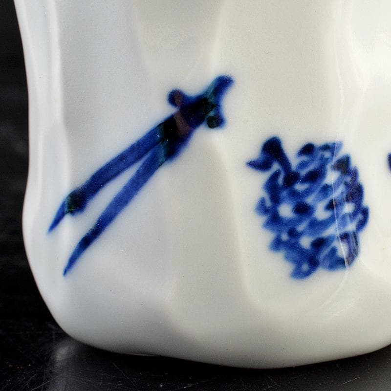 茶道具　真葛焼　宮川香斎作　染付　松毬の絵　共箱　V　R5739