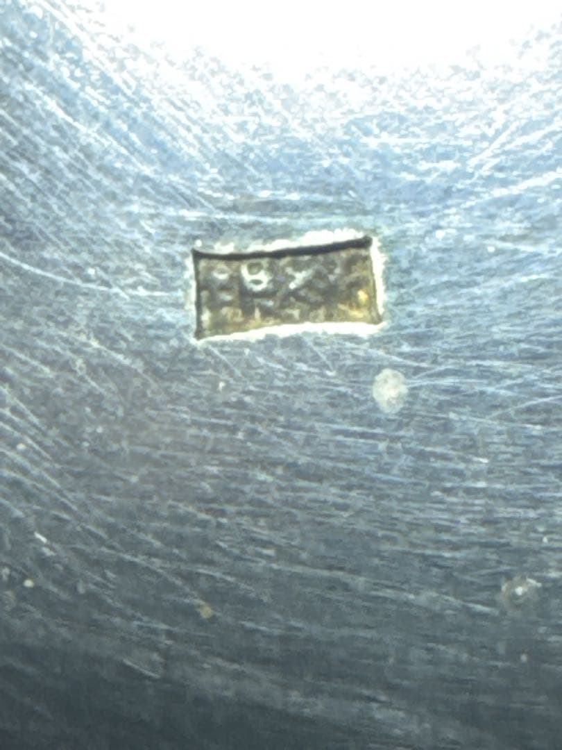 超重量級 極上 純銀 槌目 筒型 ぐい呑 酒器 桐箱入 約197.3g