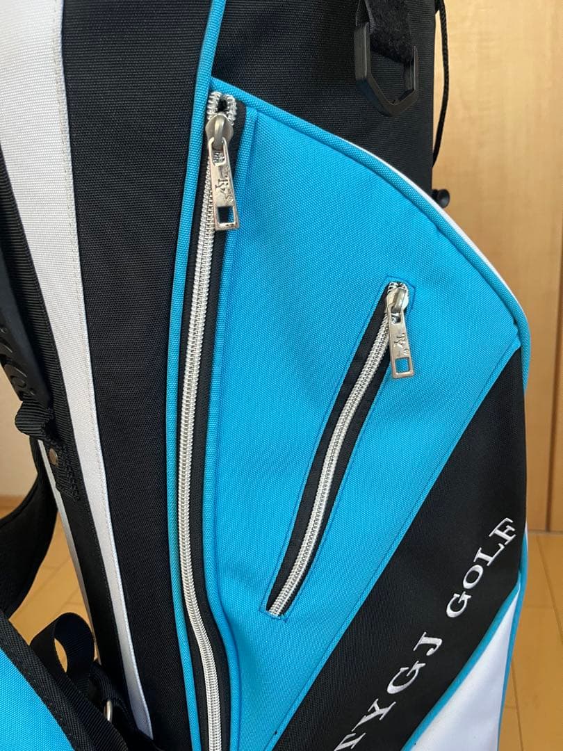 【ほぼ未使用】TYGJ golf キャディバッグ スタンド型 ブラック/ブルー