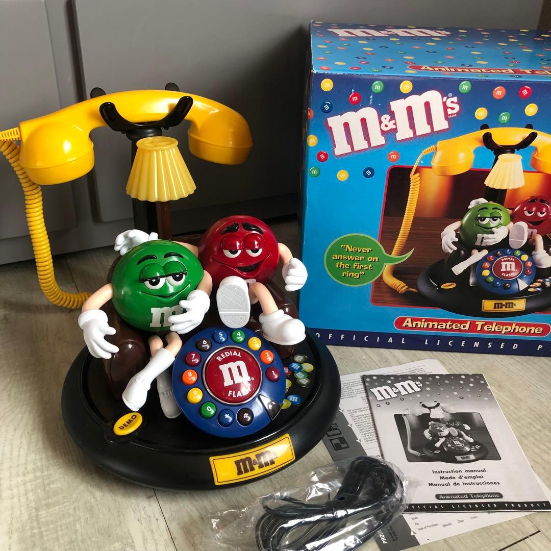 新品箱付きデッドストックアメリカUSA限定ビンテージM&Msフィギュア電話機