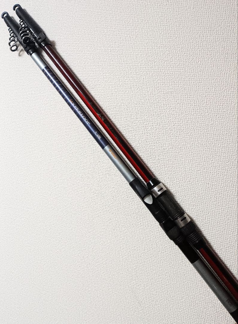 NFTハイパーループ大磯3号5.3m&日新エクシード黒磯3号5.3m遠投磯竿