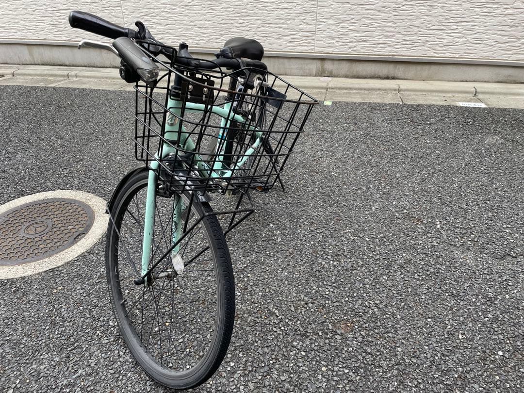 ブリヂストン24インチSCHLEIN 子供用自転車 ミントグリーン 前カゴ付き