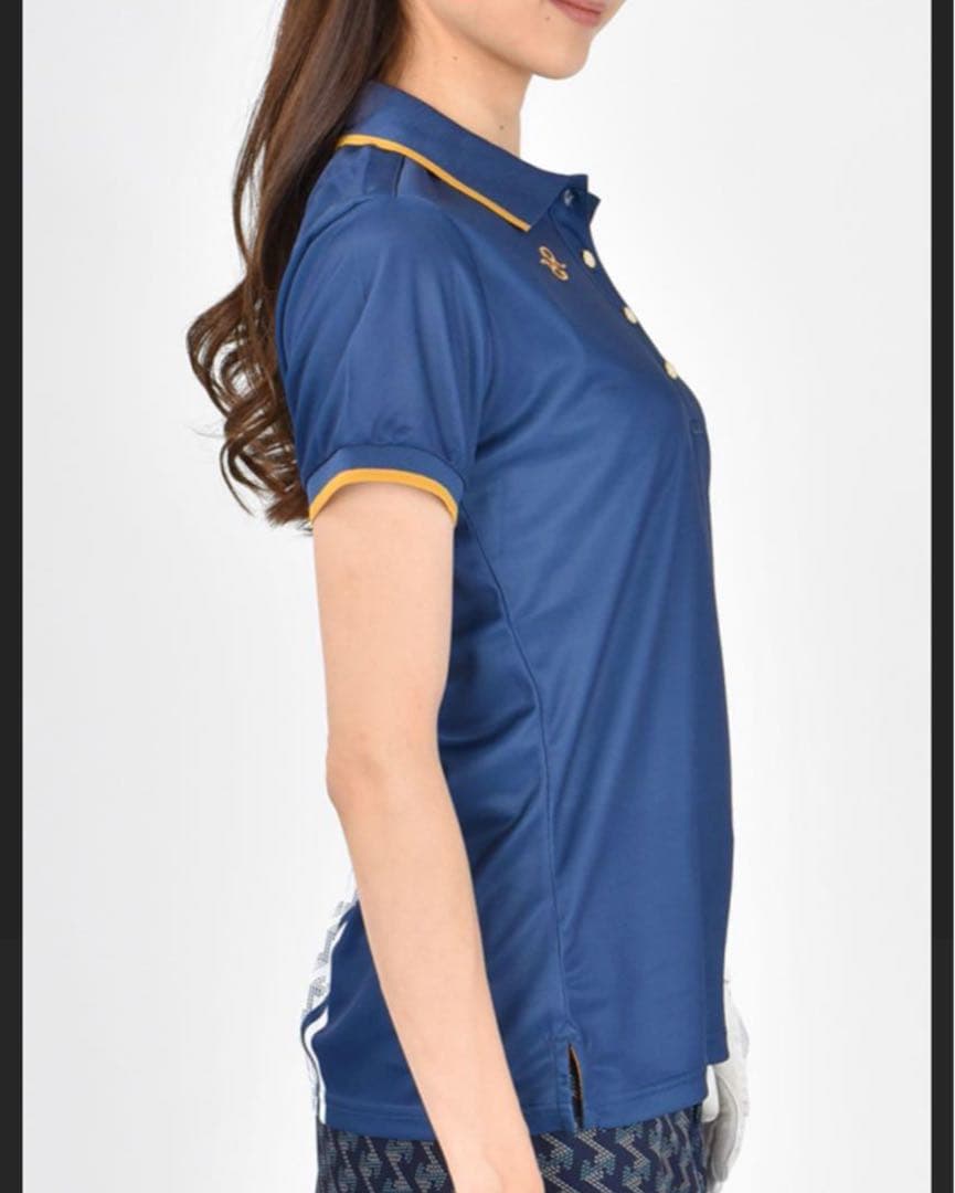 レザレクション　バックライン　ポロシャツ　半袖　ネイビー　新品タグ付き