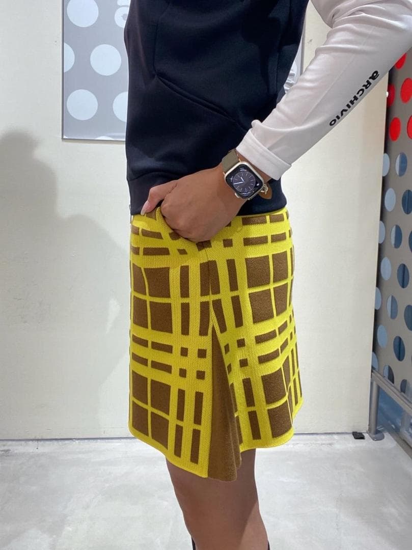 アルチビオ　◆　ランダムチェック柄ニットスカート