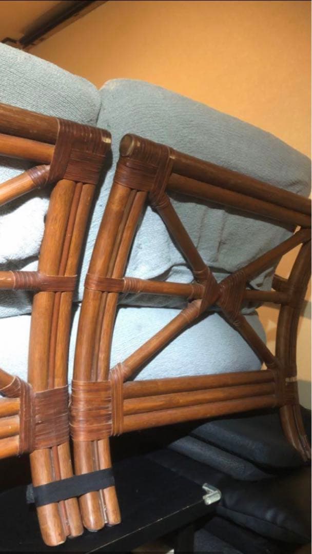 希少♦️高級ラタンソファ♦️ふっくらクッション♦️便利な分割可♦️右側♦️送料込