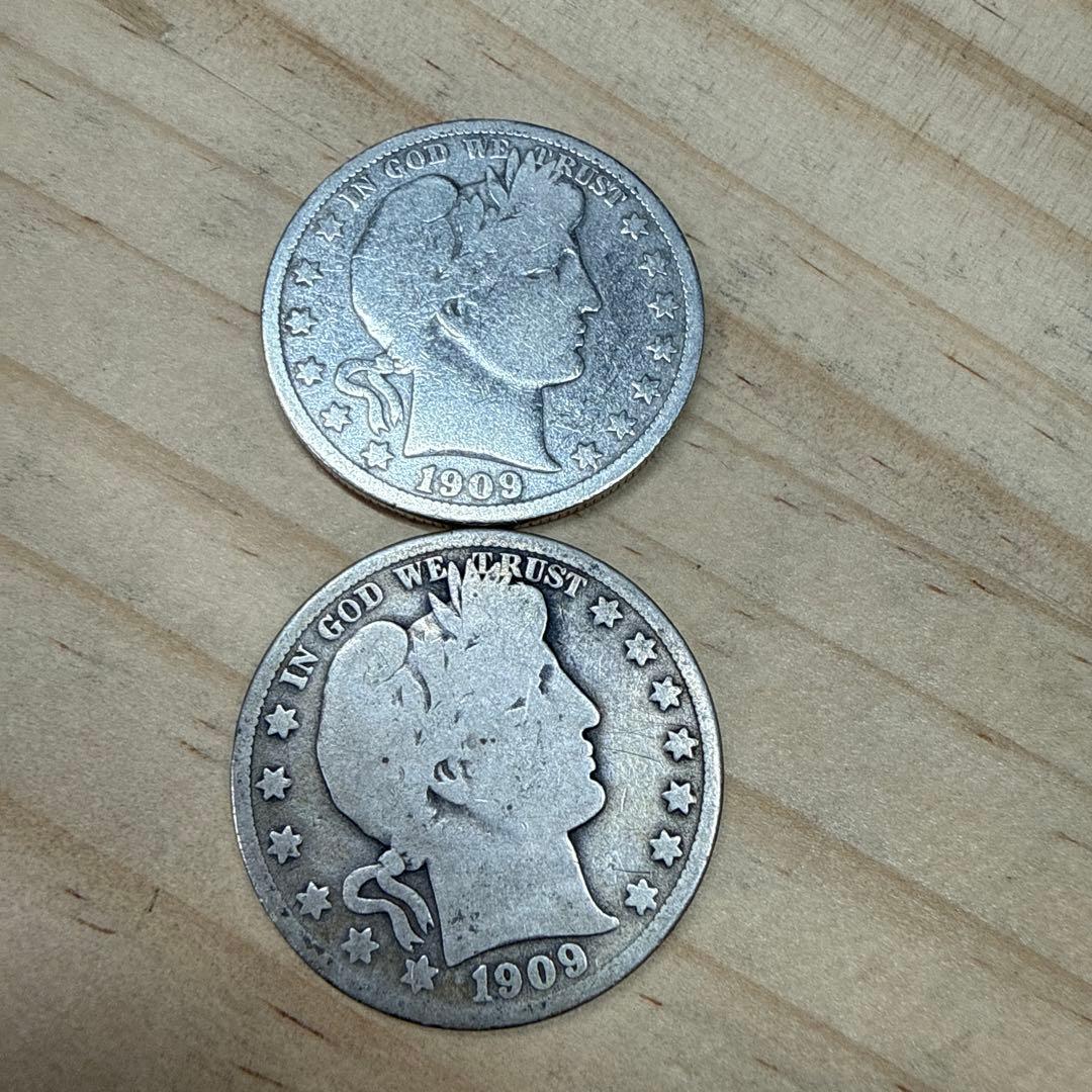 1909年 バーバー　ハーフダラー 銀貨セット