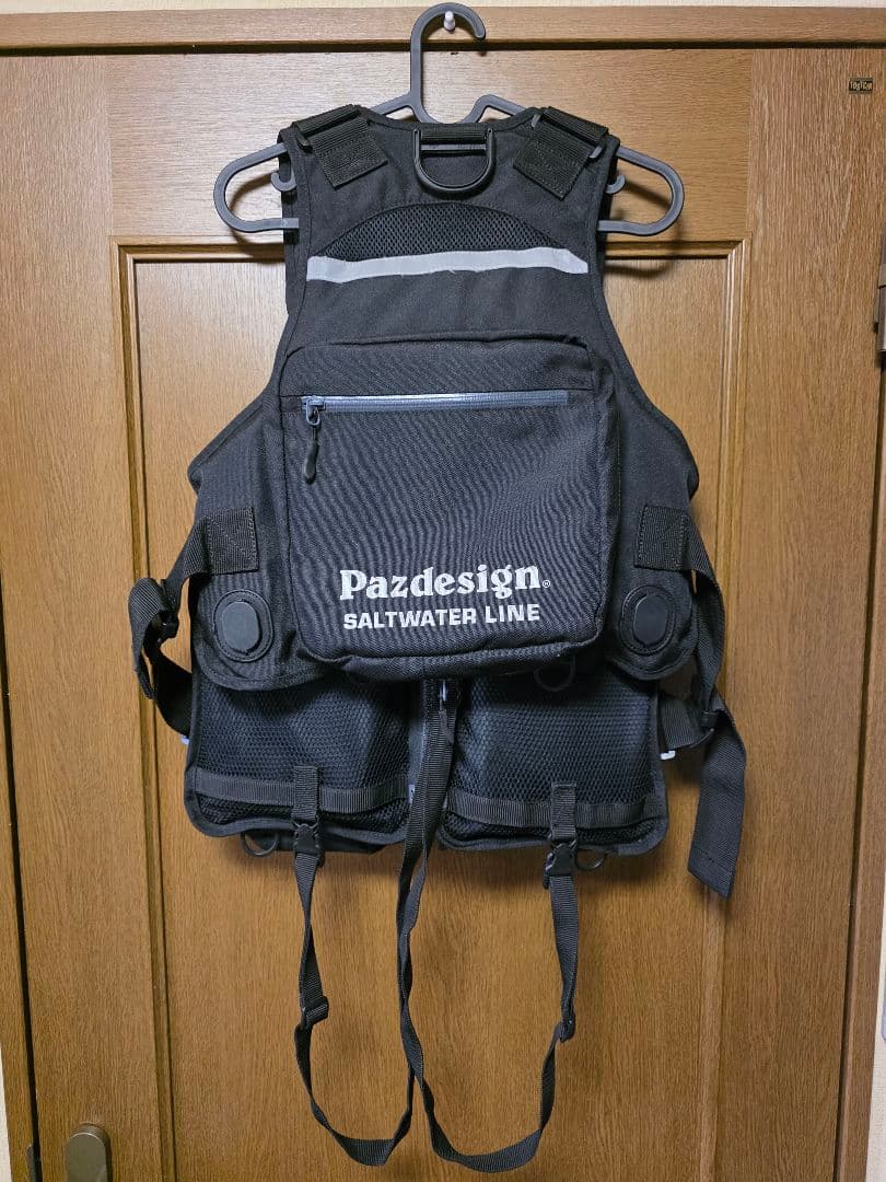 Pazdesign Saltwater Line フィッシングベスト ブラック