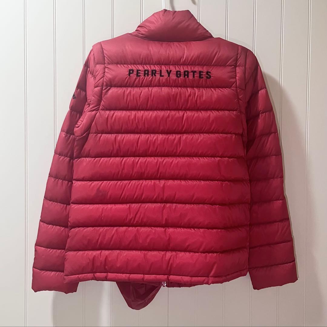パーリーゲイツ ダウン レッド パッカブルダウンジャケット 収納袋付き ベスト