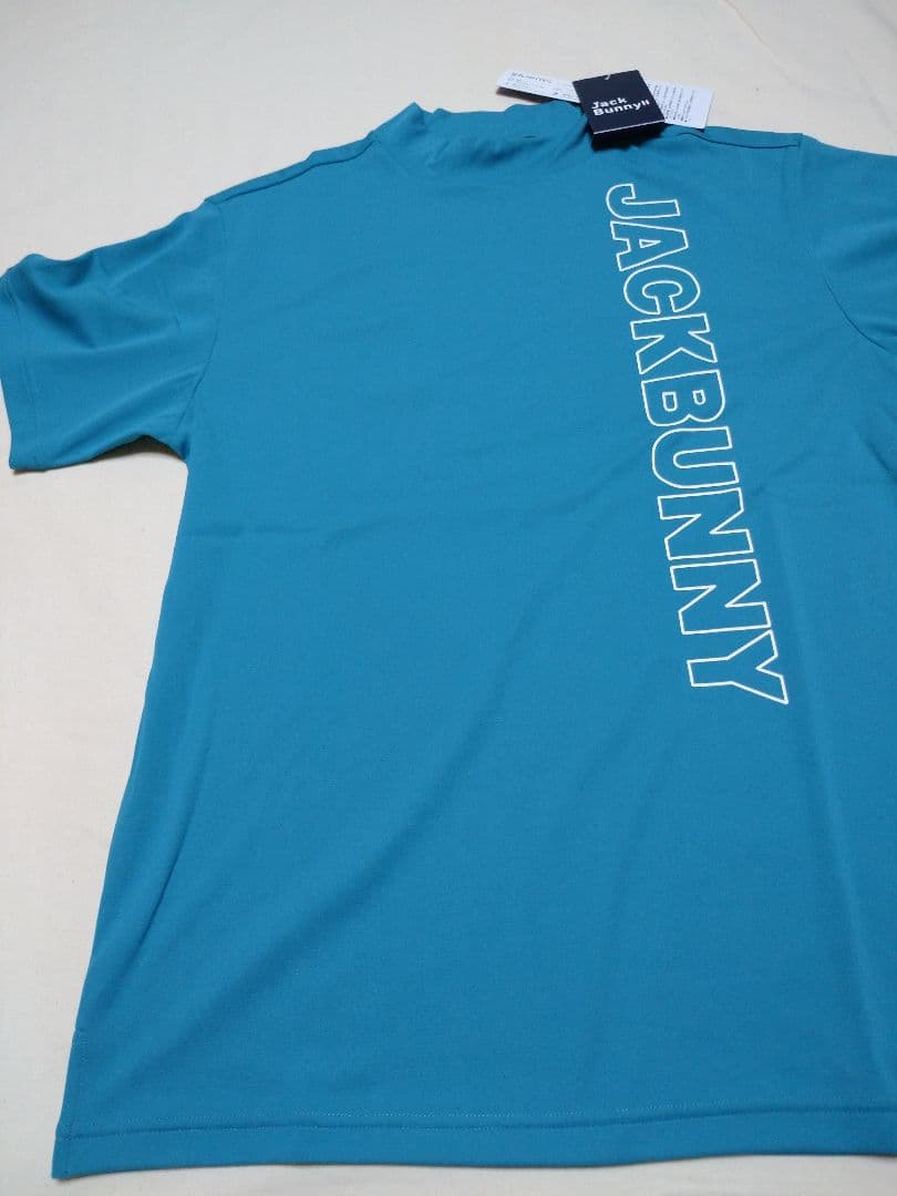 4サイズM グリーン メンズ モックネック 半袖 ジャックバニー ゴルフウエア