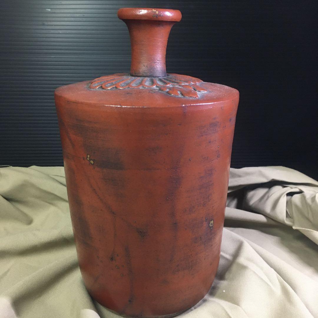 古備前　木ノ葉貼付徳利