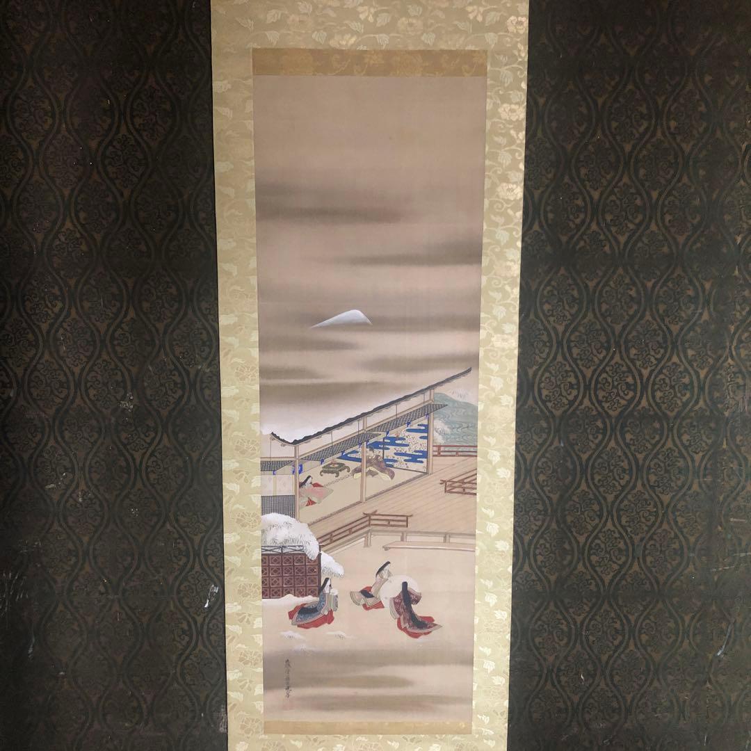 蔵の中にあった土佐光孚筆大和絵三幅対二重箱入