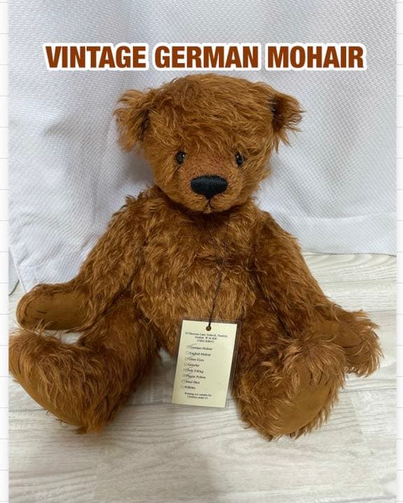 アメリカ製 アーティスト テディベア ヴィンテージ ジャーマンモヘアベルベア