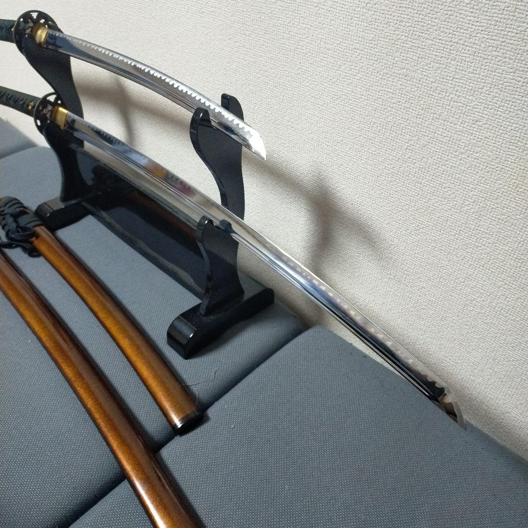 居合刀　模造刀　樋入り刀身　日本刀　刀剣　鮫皮　龍彫刻　透かし鍔　脇差　太刀