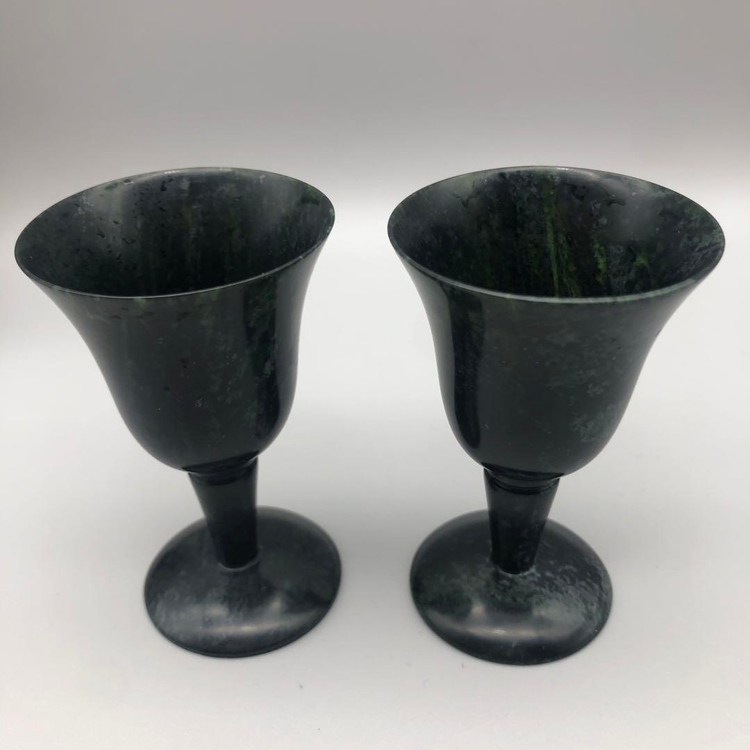 希少中国伝統葡萄美酒夜光杯ぶどうびしゅやこうはい箱入り酒器酒杯ワイングラス2点