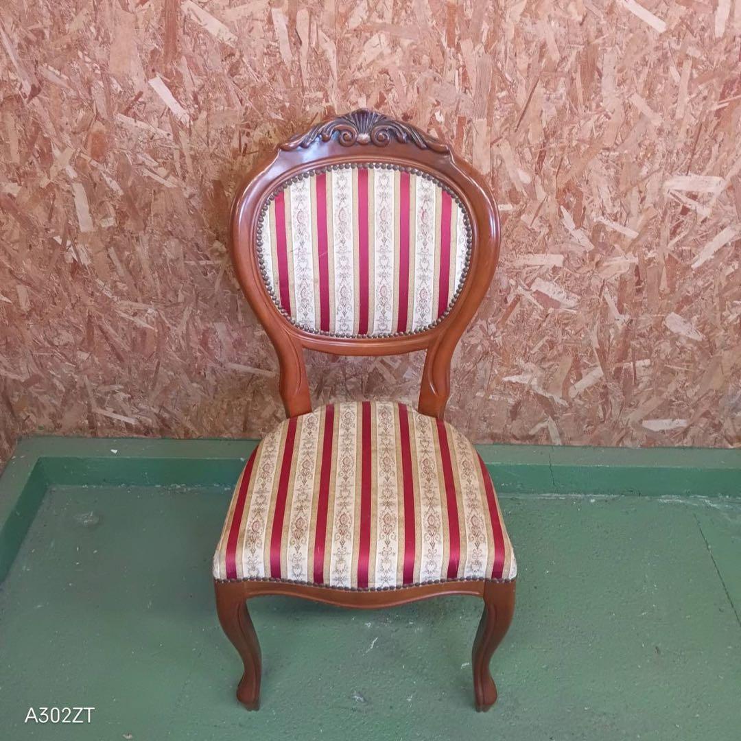 003送料設置無料　別荘保管品　英国猫足チェア　アンティーク風　おしゃれ