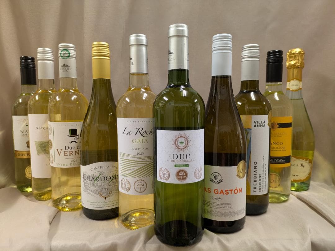 ボルドー金賞など 各国　白ワインセレクション 10本セット750ml