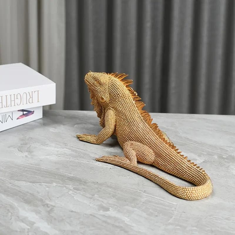 ゴールドイグアナ装飾品 約30cm