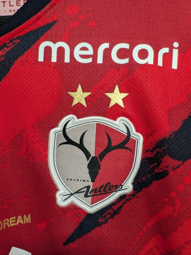 【鹿島アントラーズ】鈴木優磨選手25'国立限定レプリカユニフォームレッドLサイズ