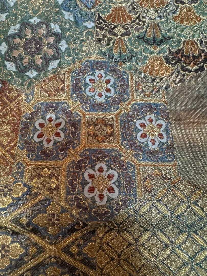 2016 袋帯 古代彫金紋  西陣織   金糸　高級上質上品　約440cm未使用