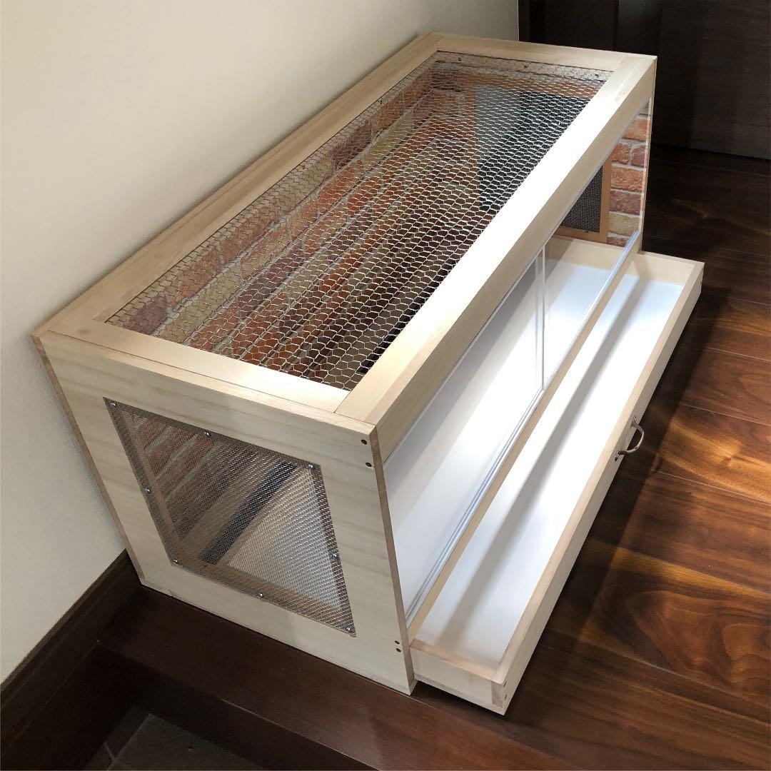 新品　木製ケージ　ハリネズミ　ハムスター　引出しタイプ　小動物　爬虫類　両生類