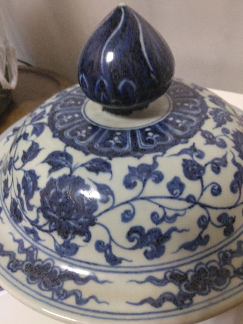 中国美術青花竜紋大壺