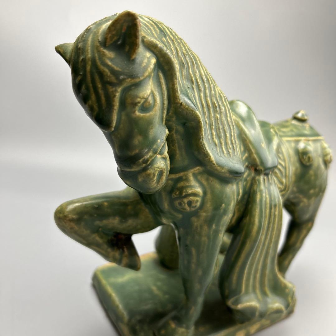 陶器の馬の置物　蔵出し骨董品