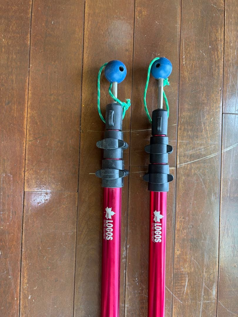 LOGOS アルミポール 2本セット レッド
