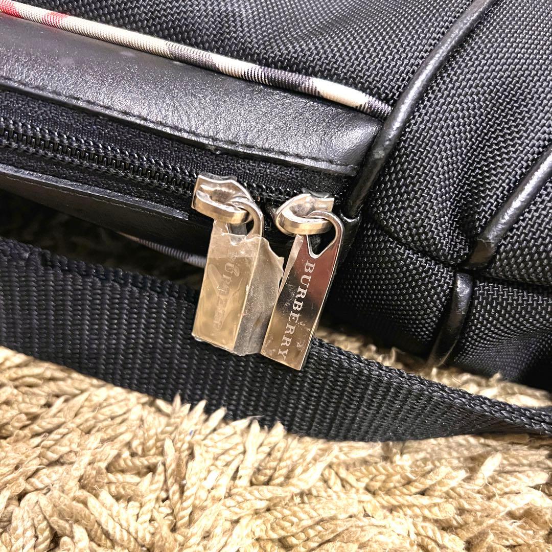 希少　BULBERRY 三陽商会品　ゴルフバッグ　クラブバッグ　ブラック　レザー