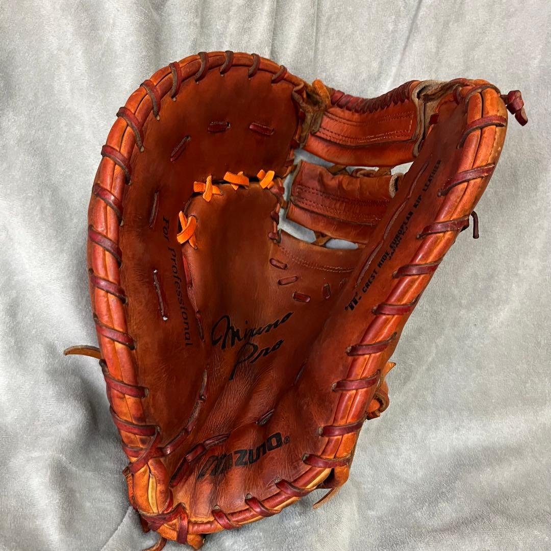 プロ支給品　ミズノプロ　硬式ファーストミット　ヨーロピアンキップレザー　Mマーク