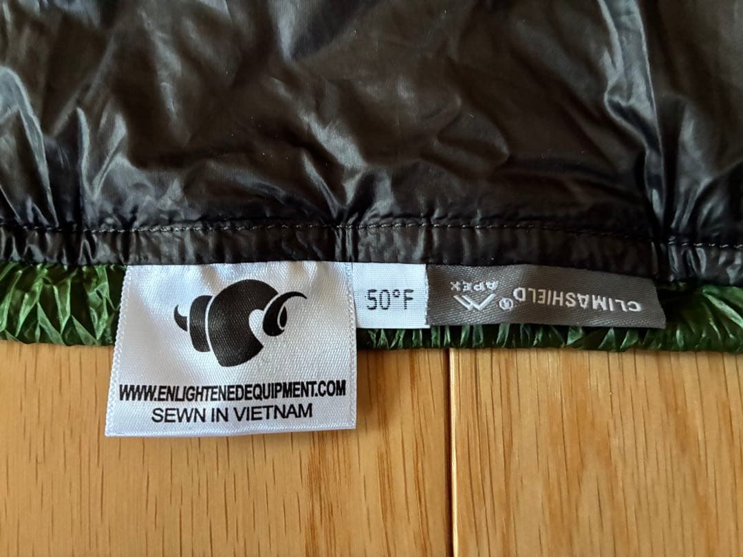 アウトドア寝具 Enlightened Equipment Revelation APEX50F