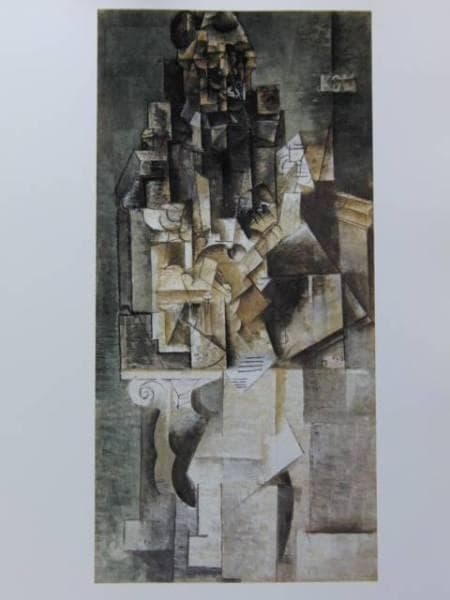 パブロ・ピカソ 「ギターをもつ男」、人物画、巨匠、希少画集画、 新品額装付