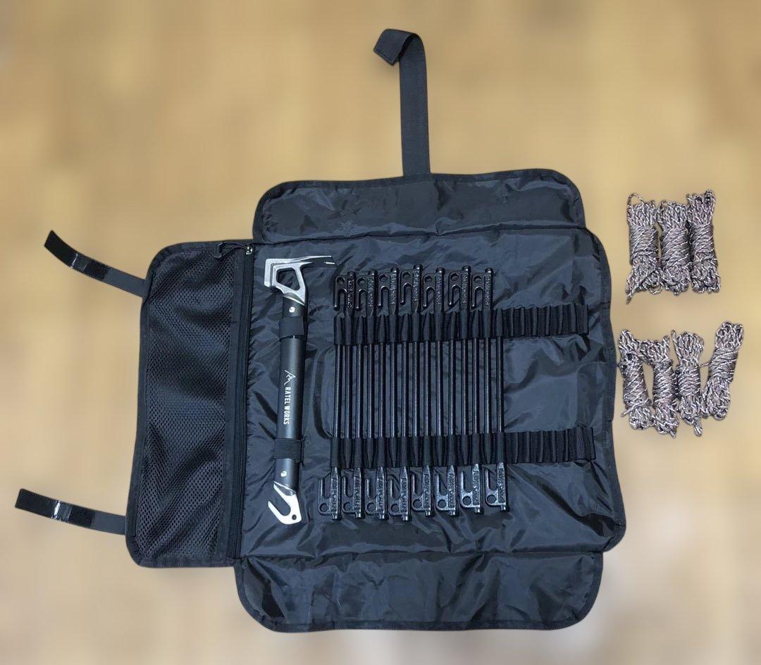 値下❗️ラーテルワークス付属 収納ケース、高品質ハンマー、鍛造ペグ 新品未使用