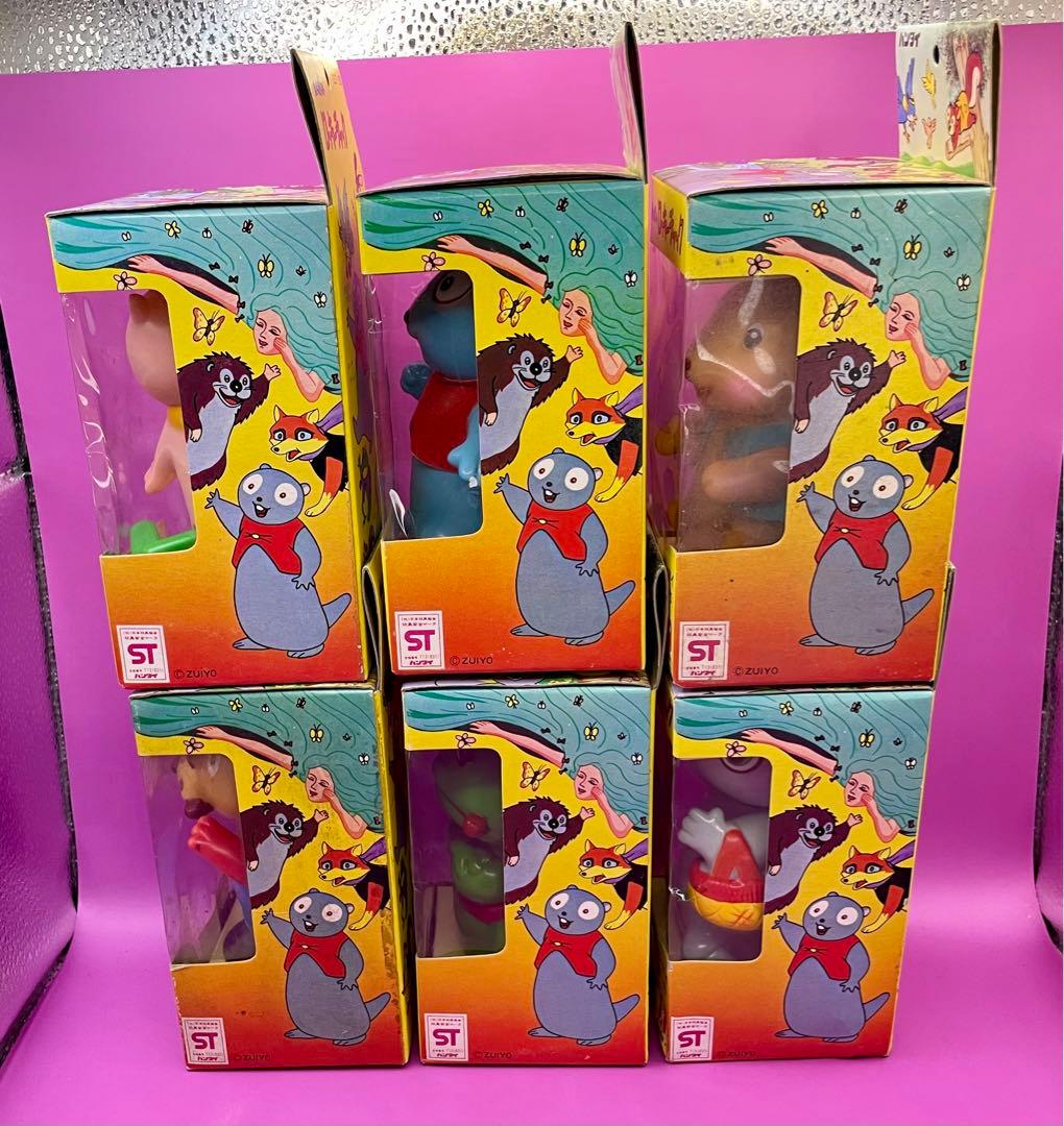 山ぬずみロッキーチャック　旧バンダイ ソフビ人形デッドストック6体セットゼンマイ