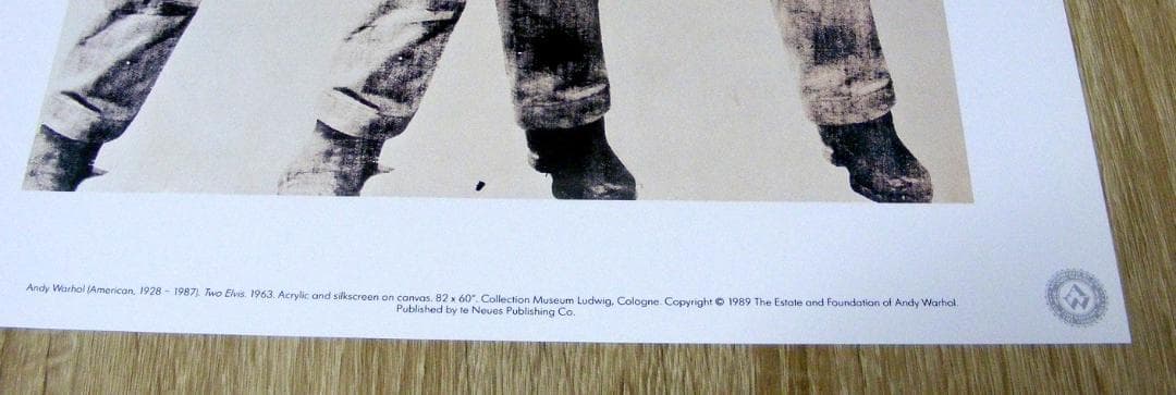 ウォーホル Two Elvis (1963)（エルビス) ドイツ製ポスター