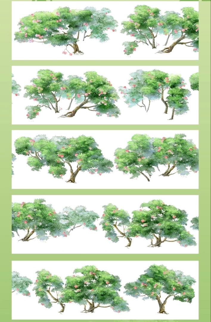 【9040】海外　マステ　5m巻　PETマスキングテープ もも　果実木　装飾系