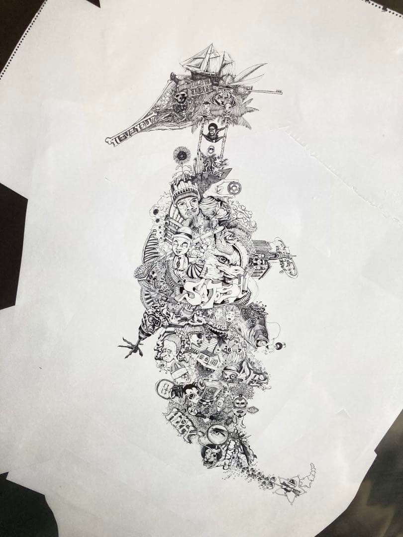 嵐　大野智　FREESTYLE 個展　ポスター絵　たつのおとしご　42×29.7