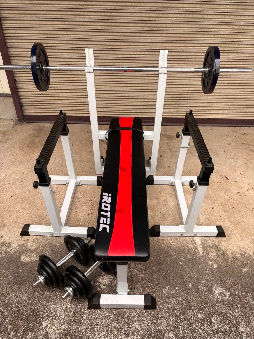 アイロテック ベンチプレス セーフティ　ダンベル プレート　セット