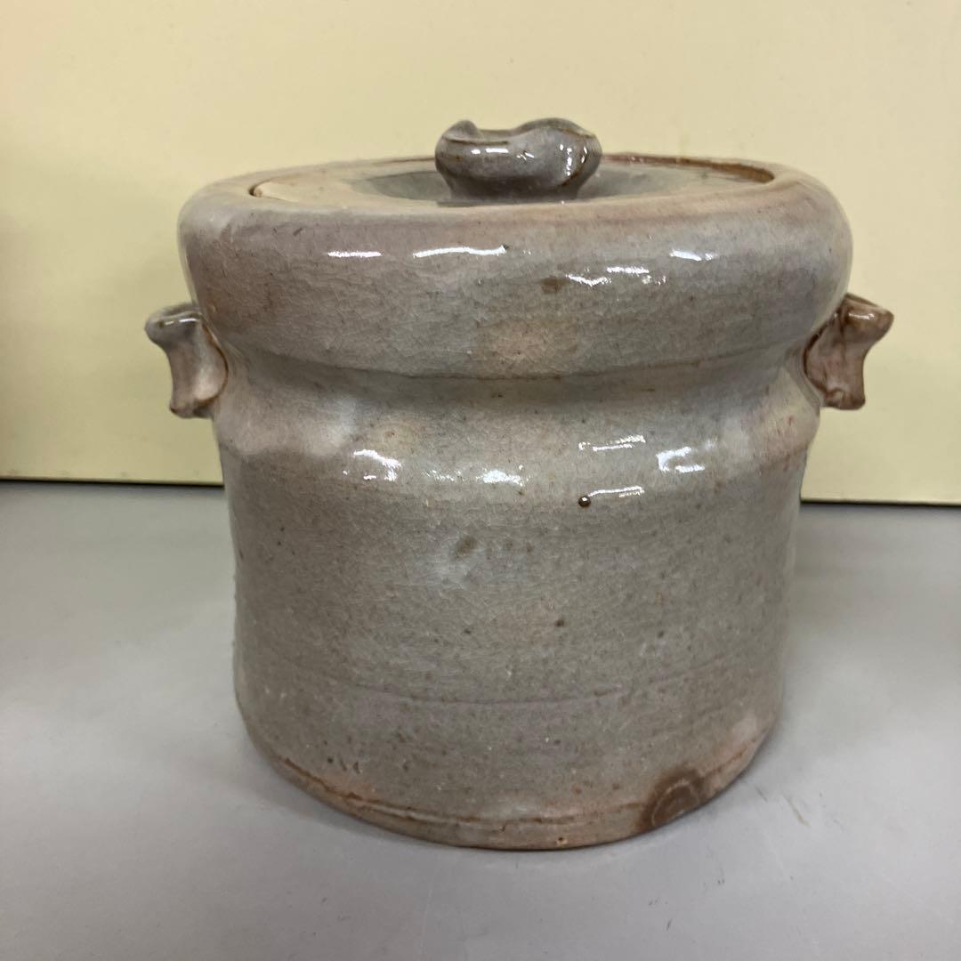 D-5 昭和レトロ 萩焼 陶器製 水指 水差し 茶道具 茶器 食器 和食器