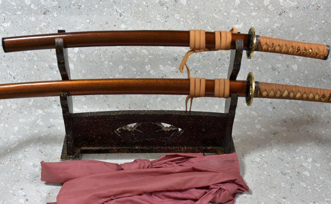 模造刀2振り　日本刀　武闘家　侍　玩具工芸