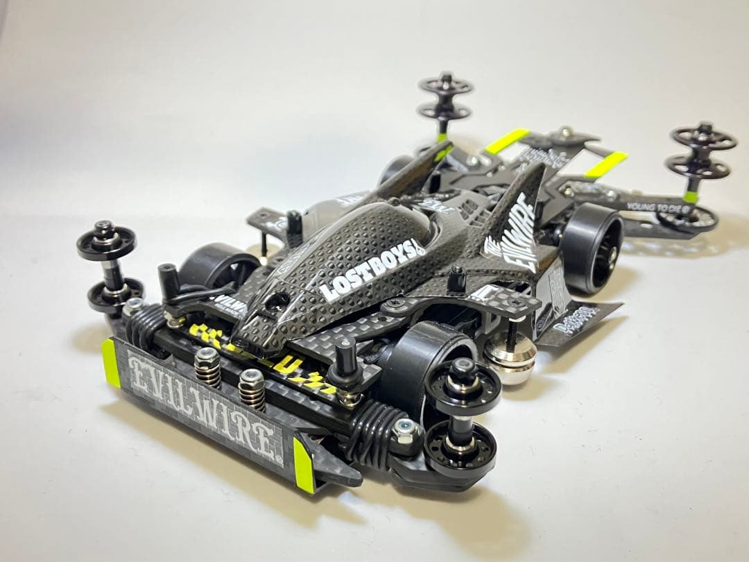 ミニ四駆完成品MSフレキ　サンダーショットMkⅡ カーボンパターン