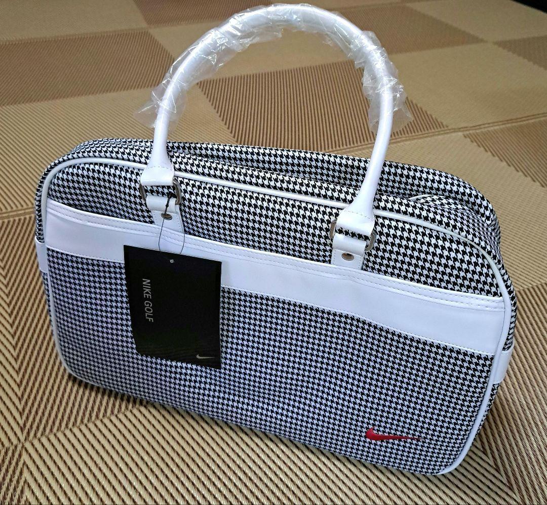 【新品未使用品希少】ナイキゴルフ ボストンバッグ　千鳥格子柄　レディース