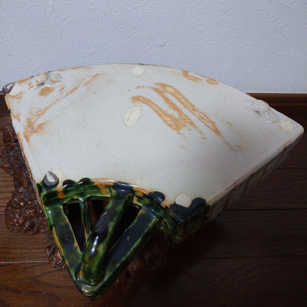 大特価‼️ 最終値下げ‼️ 深川勝美作‼️ 織部焼‼️ 扇 大鉢‼️ 一点物‼️