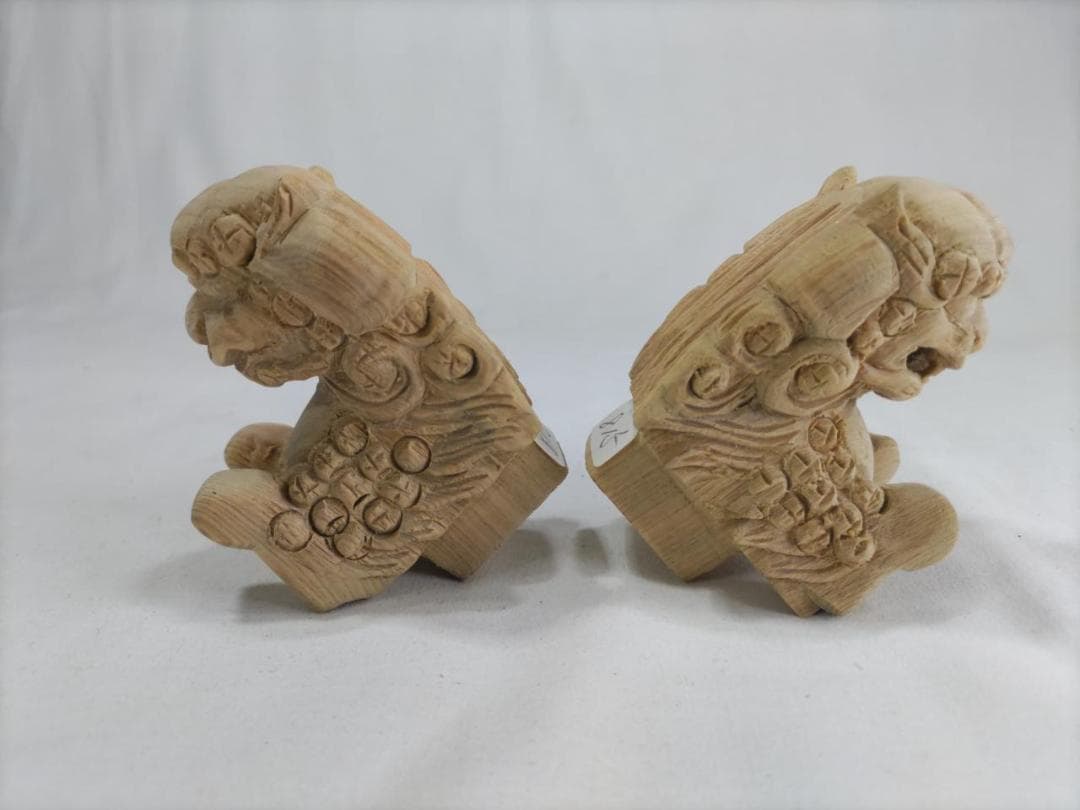 【獅子鼻】1.5寸　社寺仏閣、山車、屋台、神殿、だんぢり彫刻 　1組（2体）