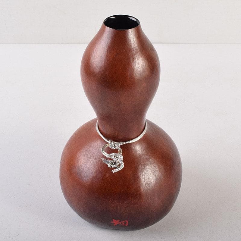 茶道具　中村宗哲作　利休好　瓢箪花生　裏千家十四代淡々斎極め箱　M　R8864