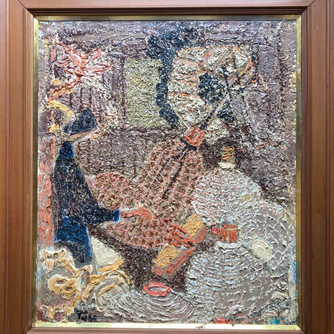 伊藤継郎 『岐阜提灯作業場』新制作会員　額縁約73×66￼絵画53×45.5cm