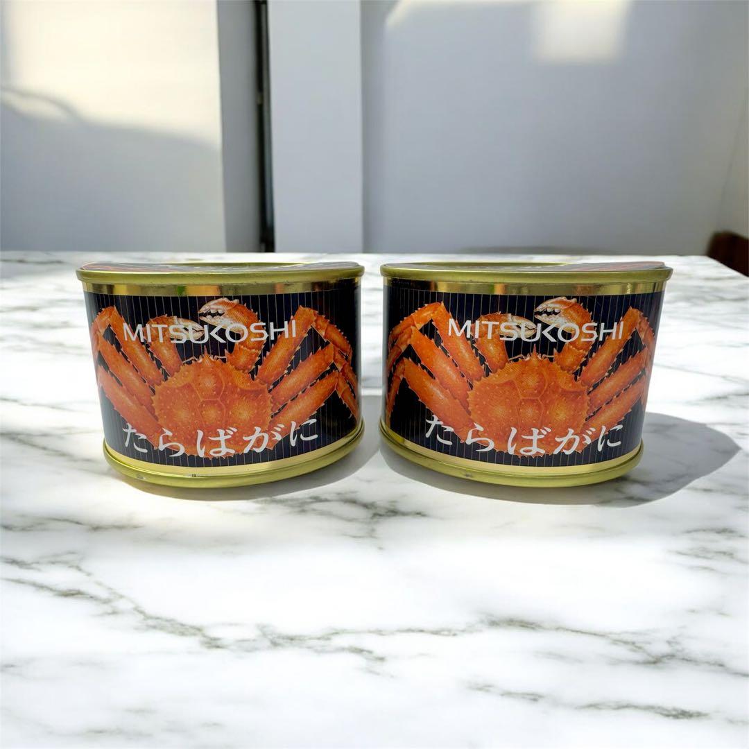 三越 たらばがに缶詰 木箱入り 年末年始にどうぞ 高級蟹