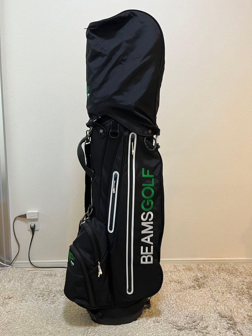 BEAMS GOLF キャディバッグ ブラック（ヘッドカバー付）