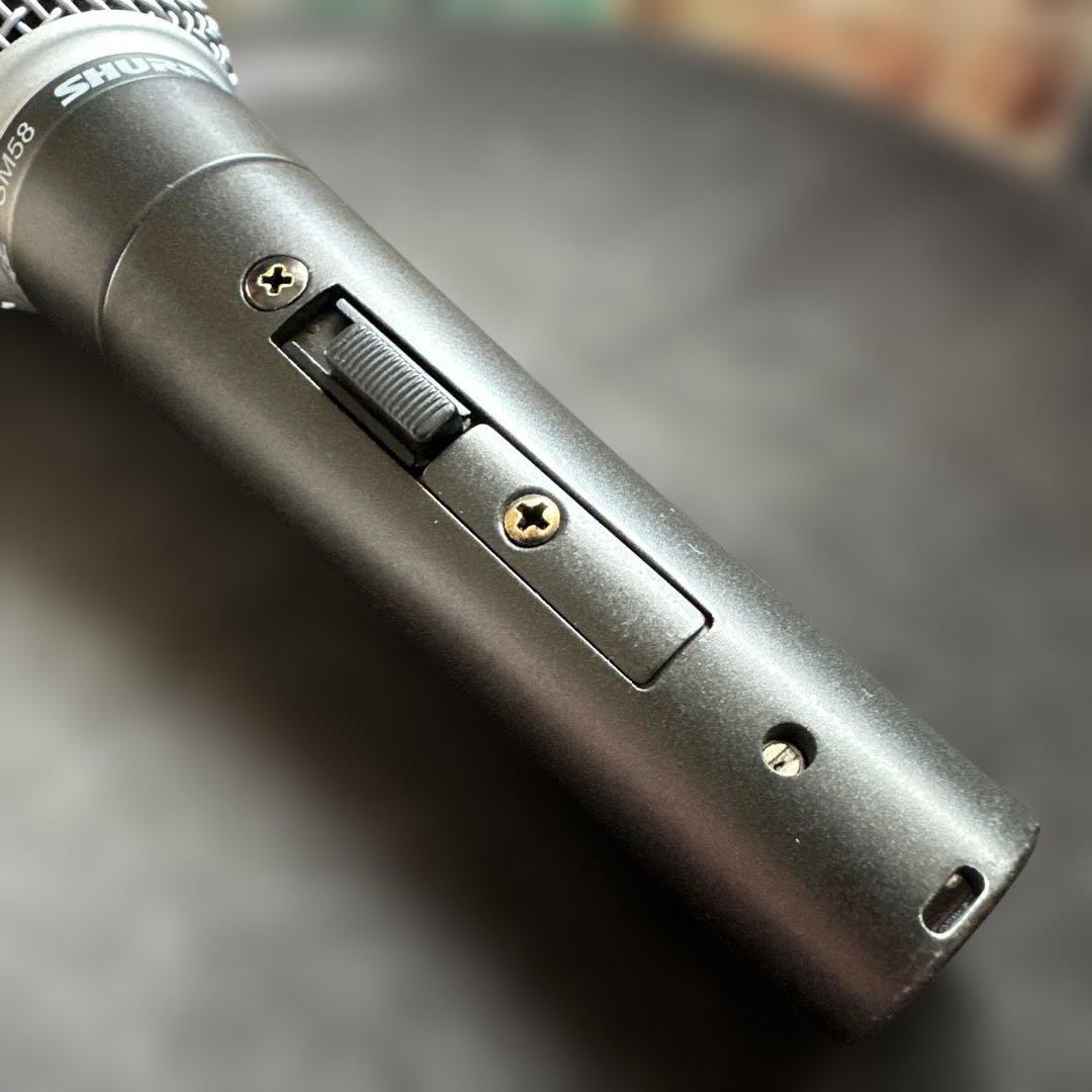 SHURE SM58 マイク　スイッチ付　ポーチ付属