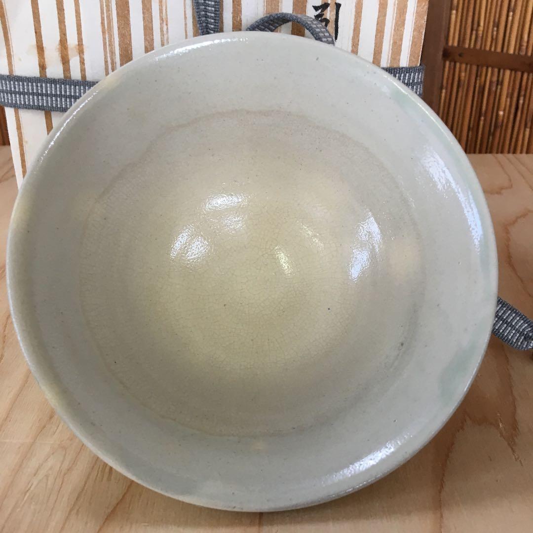 茶道具 茶碗 高麗 粉引茶碗 韓国人間国宝 申相浩 作 桐共箱 N124SH