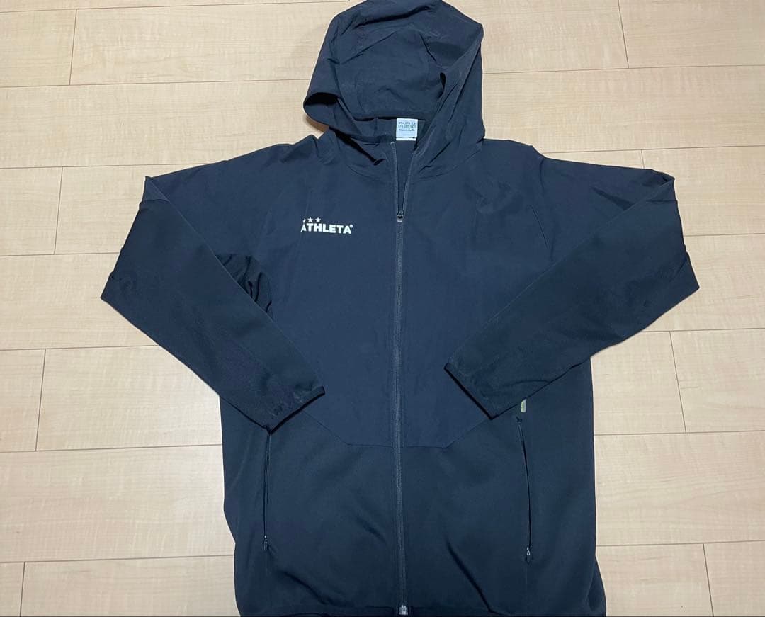 ATHLETA アスレタ　ジャージ　セットアップ　フード付き　ブラック